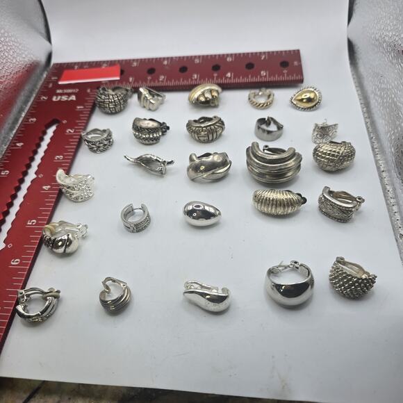 & Other Stories Jewelry - SINGLE Earrings Junk Lot 25 Pieces Mixed Color Craft Repurpose Project SKU 2959